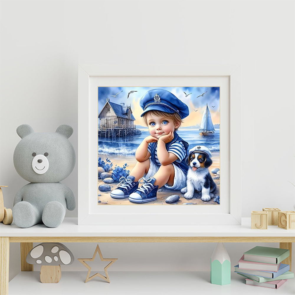 Momoart-子供のための犬のモザイク絵画,完全なダイヤモ - Photo Mosaic Print のレビューと価格