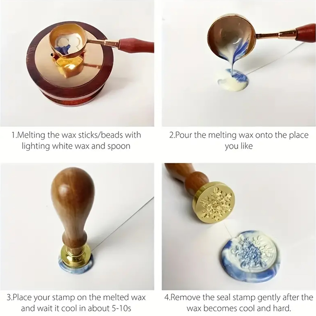 ワックスシールビーズキット,レターシールと封筒スタンプ,日曜 - Wax Seal Letter Kit のレビューと価格