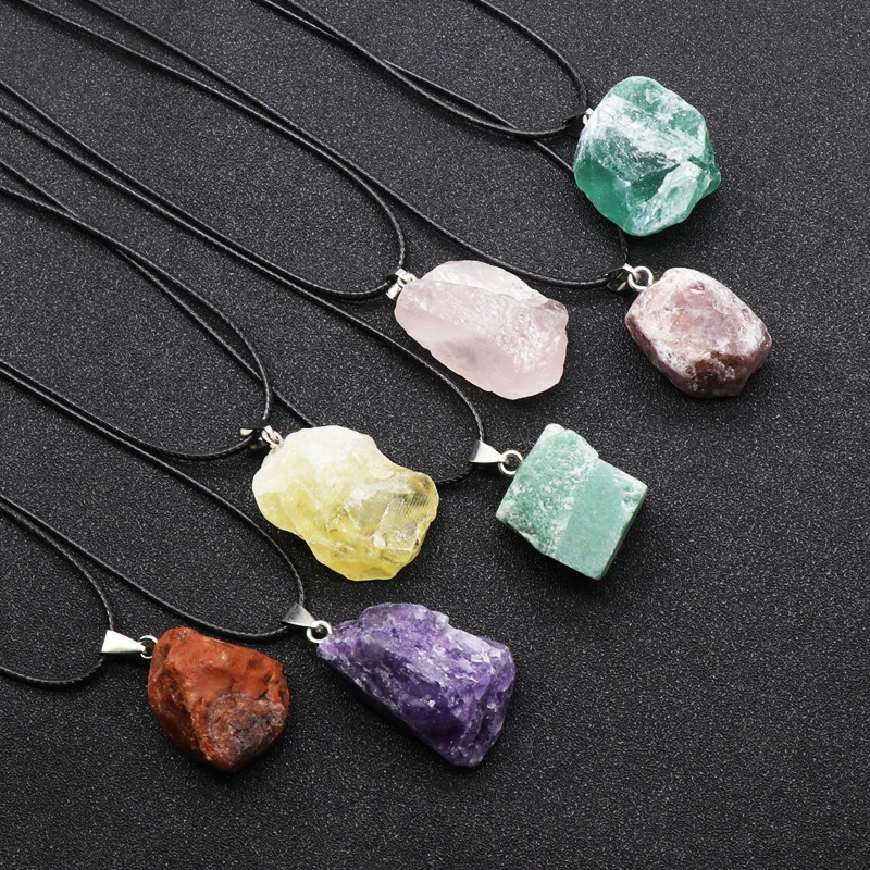 ナチュラルブラジルアメジストネックレス,ラフストーンペンダン - Birth Flower Necklace のレビューと価格