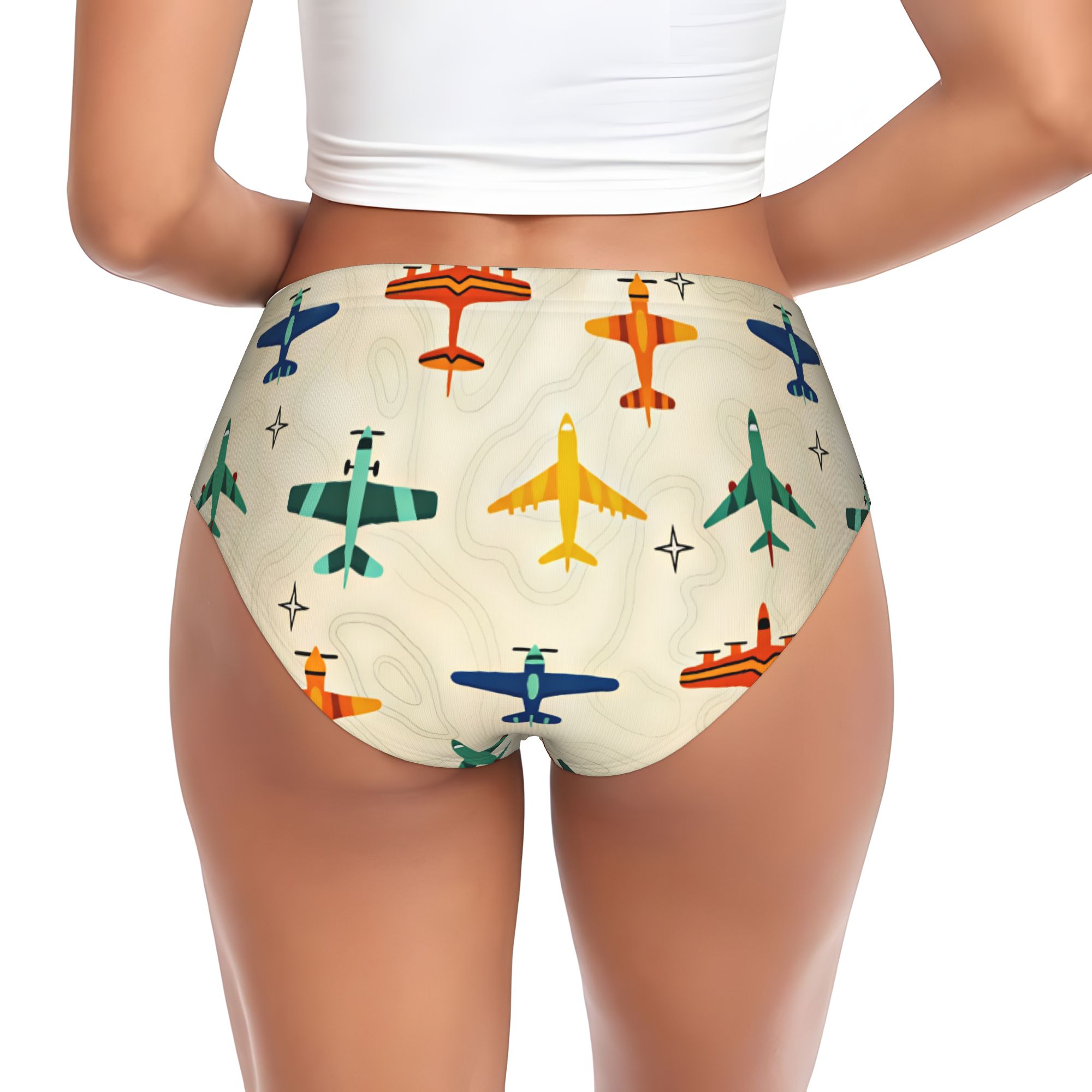カスタム女性用航空地形図ラインコンパススターブリーフパンティ - Custom Star Map のレビューと価格