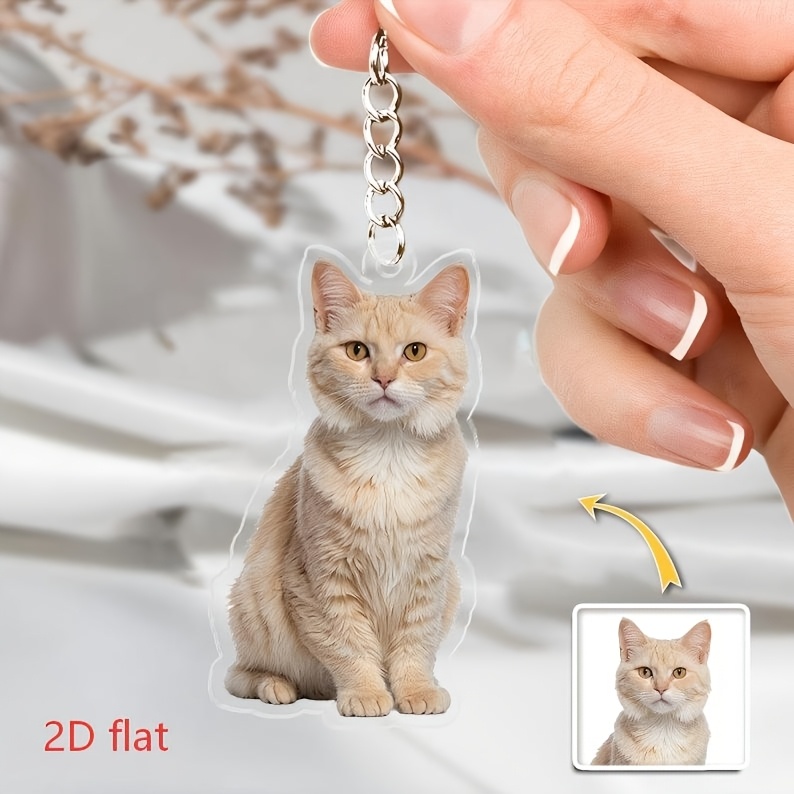 パーソナライズされたカスタムアクリルキーホルダー、肖像画、ペ - Pet Portrait Custom のレビューと価格