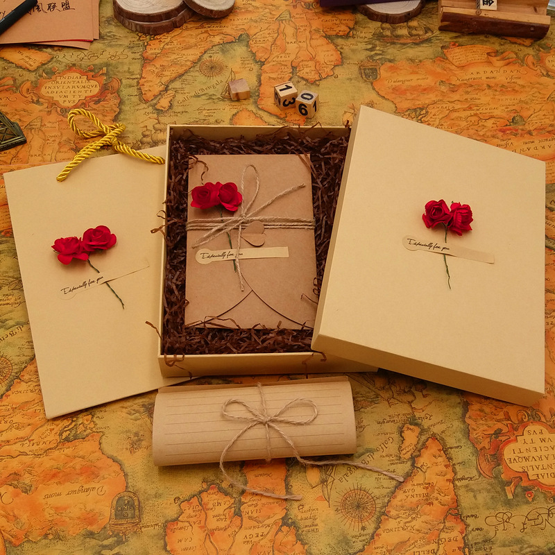 ロマンチックな花の装飾封筒,レトロな文房具カード,紙のパッケ - Wax Seal Letter Kit のレビューと価格