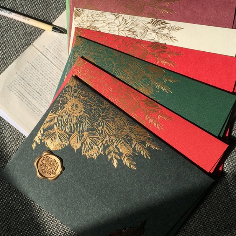 10 個/特殊紙カードホットスタンピング招待状封筒、パール紙 - Wax Seal Letter Kit のレビューと価格